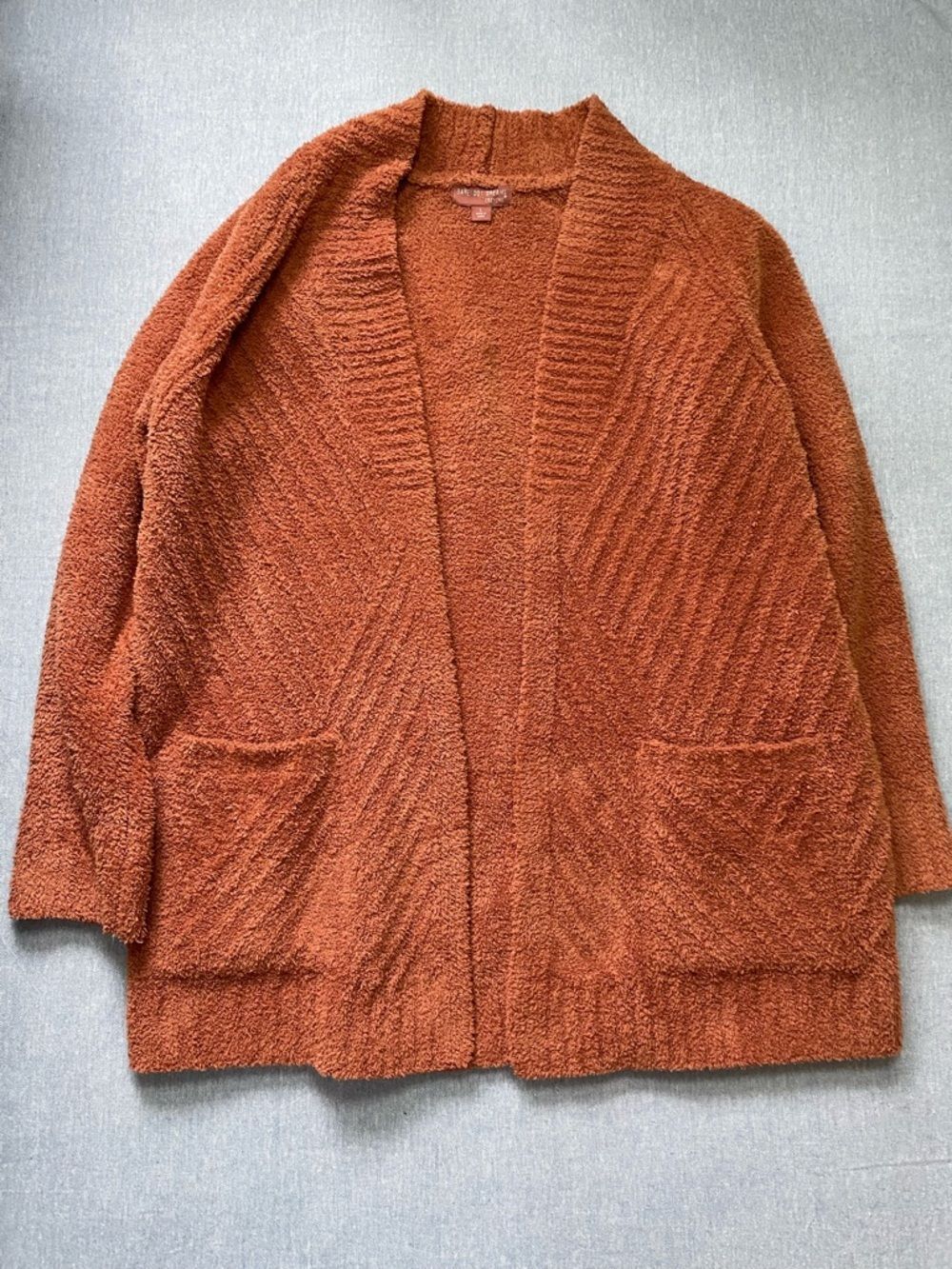 Barefoot Dreams CozyChic Directional Ribbed Cardigan Size L